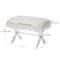 Glitzhome® 25.5" White Faux Fur Acrylic Bench